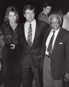 Jane Fonda, Tom Hayden and Bishop Desmond Tutu 1868, LA.jpg